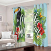 Toucan Aloha Hawaii Print Extra Wide Grommet Curtains