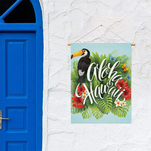 Toucan Aloha Hawaii Print Garden Flag