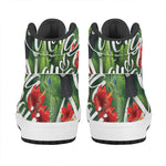 Toucan Aloha Hawaii Print High Top Leather Sneakers