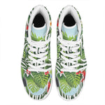 Toucan Aloha Hawaii Print High Top Leather Sneakers