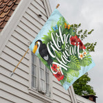 Toucan Aloha Hawaii Print House Flag