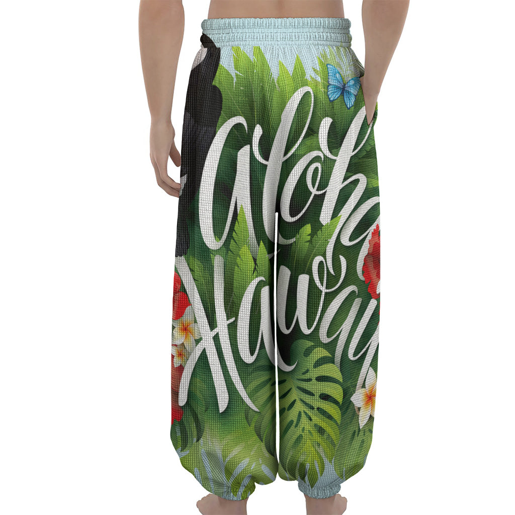 Toucan Aloha Hawaii Print Lantern Pants