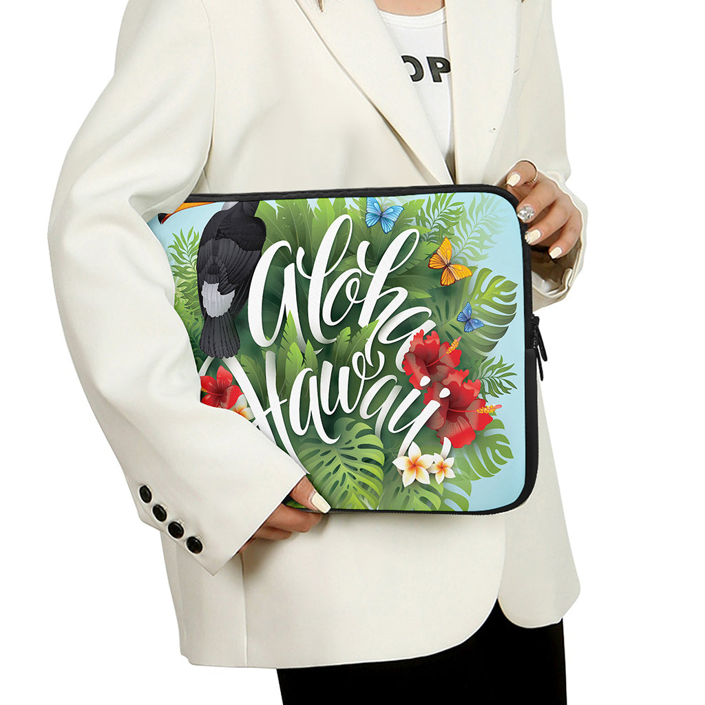 Toucan Aloha Hawaii Print Laptop Sleeve