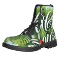 Toucan Aloha Hawaii Print Lace-Up Boots