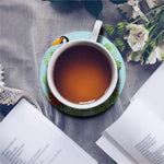 Toucan Aloha Hawaii Print Leather Coaster Set