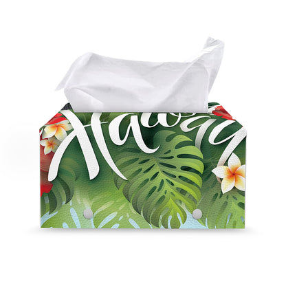 Toucan Aloha Hawaii Print Leather Tissue Box Cover
