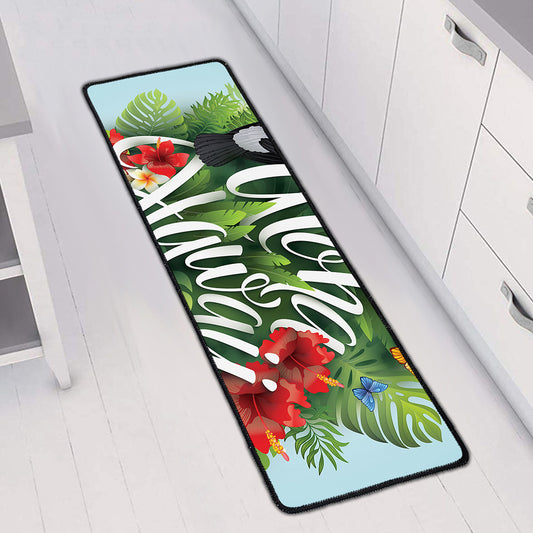 Toucan Aloha Hawaii Print Long Kitchen Mat