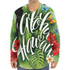 Toucan Aloha Hawaii Print Long Sleeve Baseball Jersey