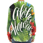 Toucan Aloha Hawaii Print Long Sleeve Baseball Jersey