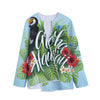 Toucan Aloha Hawaii Print Long Sleeve Short Coat