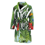 Toucan Aloha Hawaii Print Men's Bathrobe
