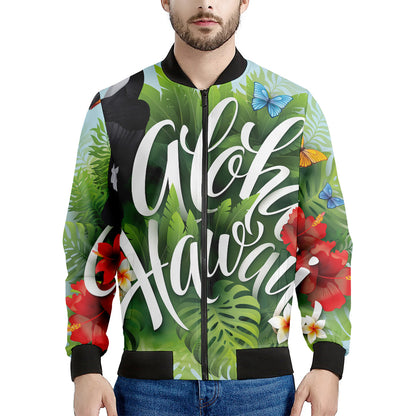 Toucan Aloha Hawaii Print Men's Bomber Jacket