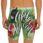 Toucan Aloha Hawaii Print Men's Long Boxer Briefs