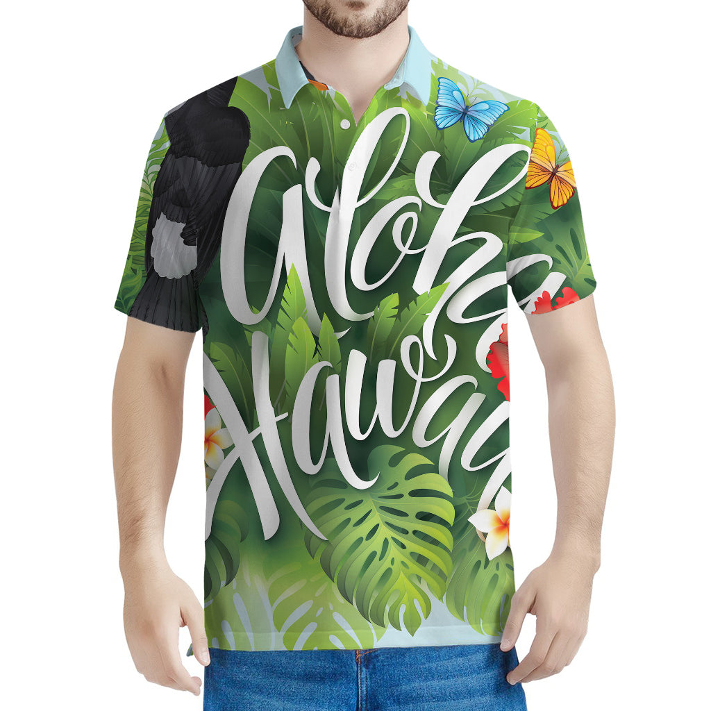 Toucan Aloha Hawaii Print Men's Polo Shirt