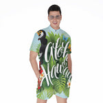 Toucan Aloha Hawaii Print Men's Rompers
