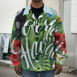 Toucan Aloha Hawaii Print Men's Shirt Jacket