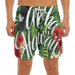 Toucan Aloha Hawaii Print Men's Split Running Shorts