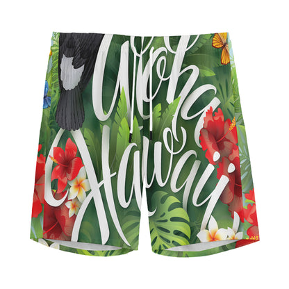 Toucan Aloha Hawaii Print Men's Sports Shorts