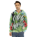 Toucan Aloha Hawaii Print Men's Velvet Pullover Hoodie