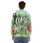 Toucan Aloha Hawaii Print Men's Velvet Pullover Hoodie