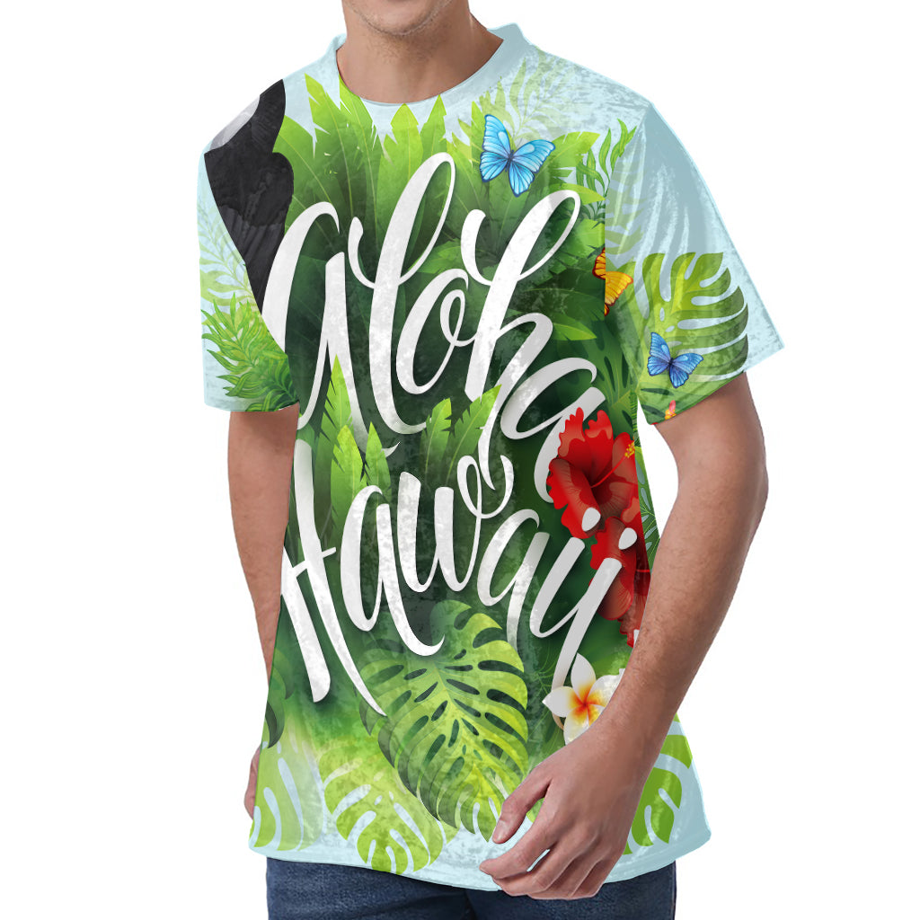 Toucan Aloha Hawaii Print Men's Velvet T-Shirt