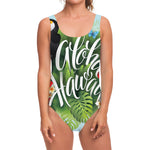 Toucan Aloha Hawaii Print One Piece Swimsuit