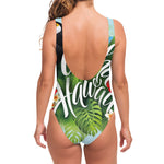 Toucan Aloha Hawaii Print One Piece Swimsuit