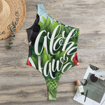 Toucan Aloha Hawaii Print One Shoulder Bodysuit