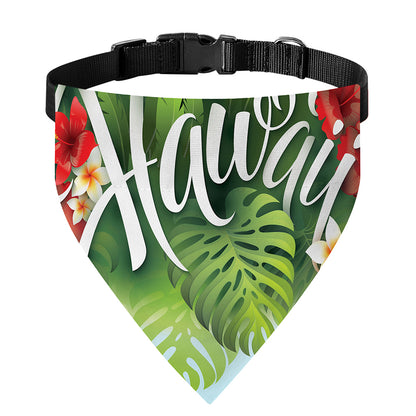 Toucan Aloha Hawaii Print Over The Collar Dog Bandana