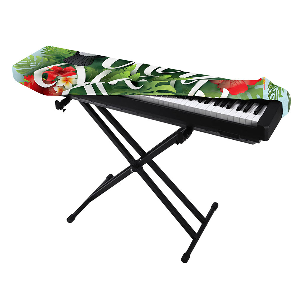 Toucan Aloha Hawaii Print Piano Keyboard Cover