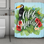 Toucan Aloha Hawaii Print Polyester Shower Curtain