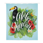 Toucan Aloha Hawaii Print Polyester Shower Curtain