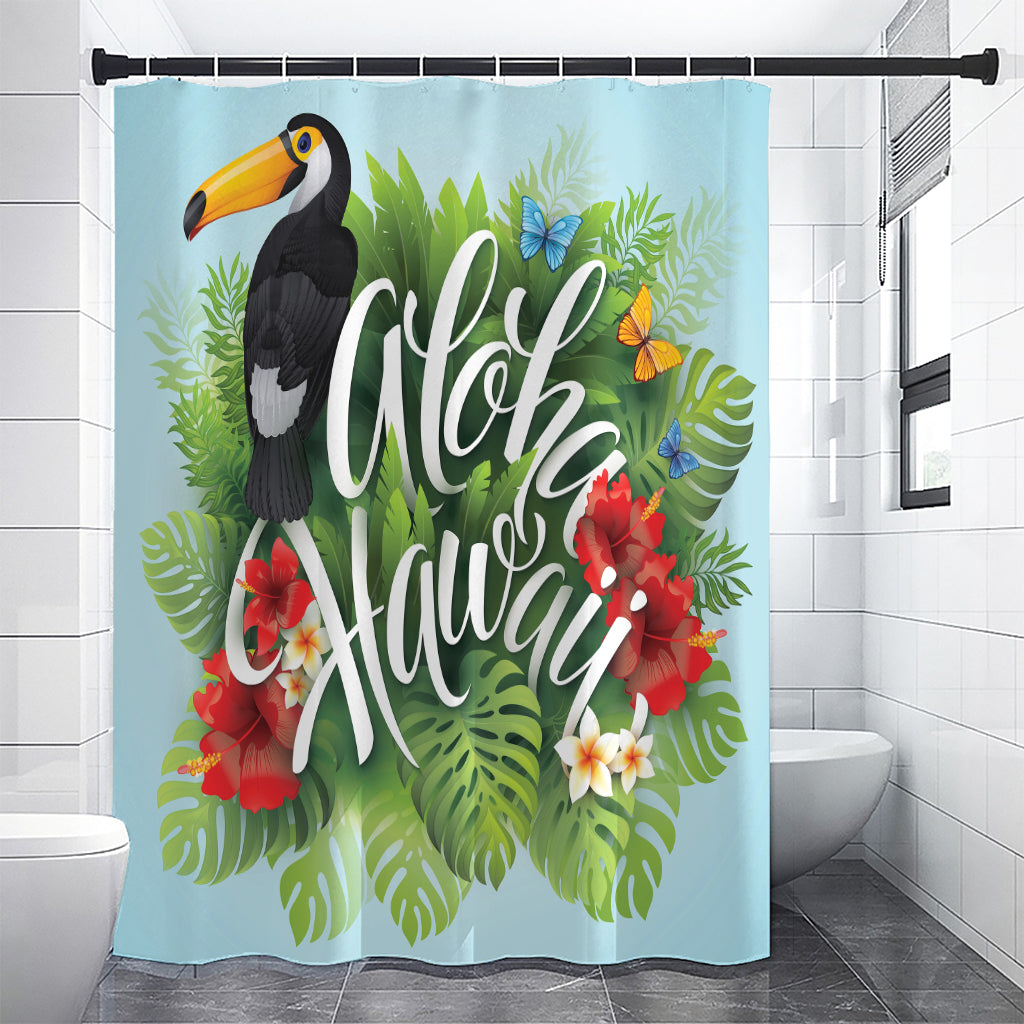 Toucan Aloha Hawaii Print Premium Shower Curtain