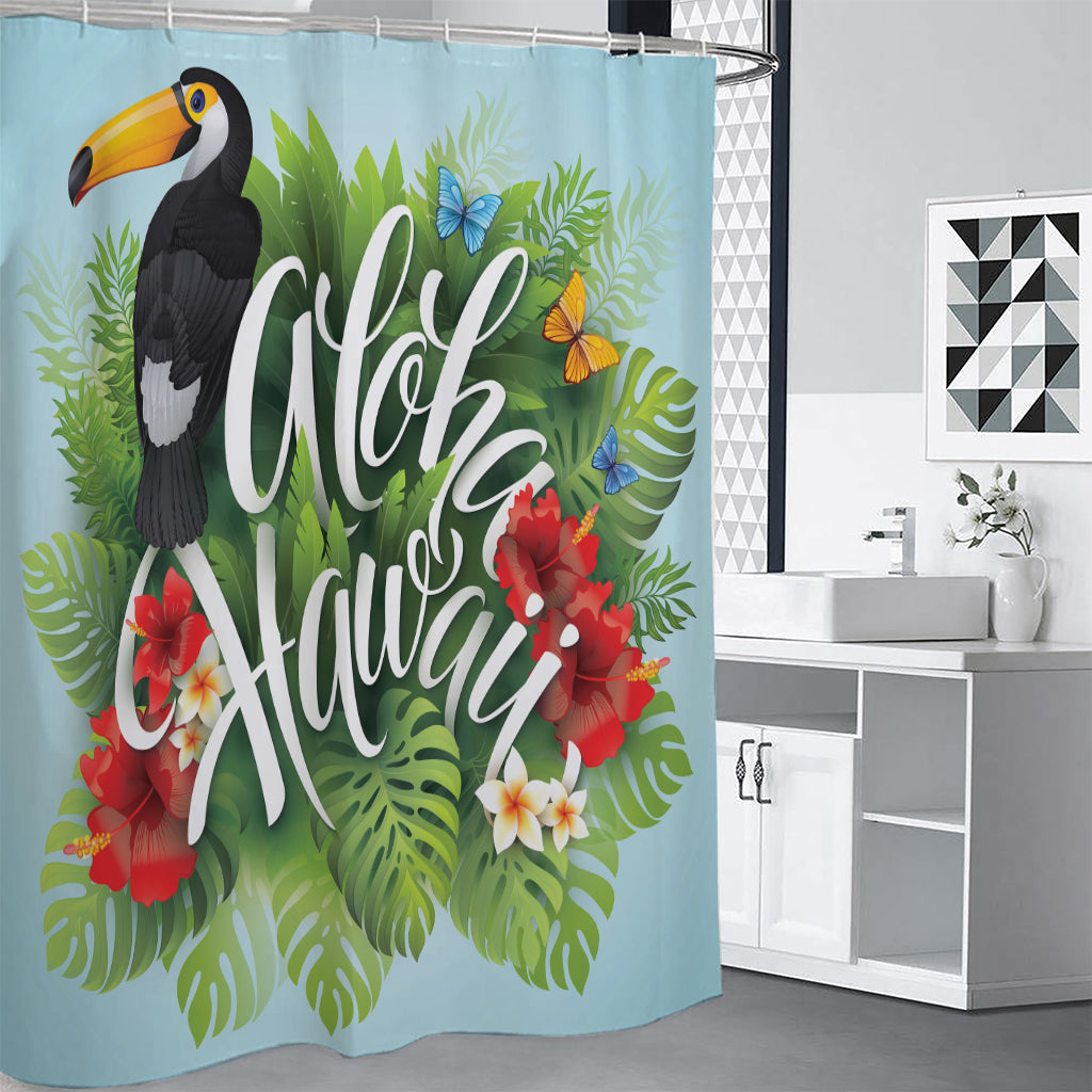 Toucan Aloha Hawaii Print Premium Shower Curtain