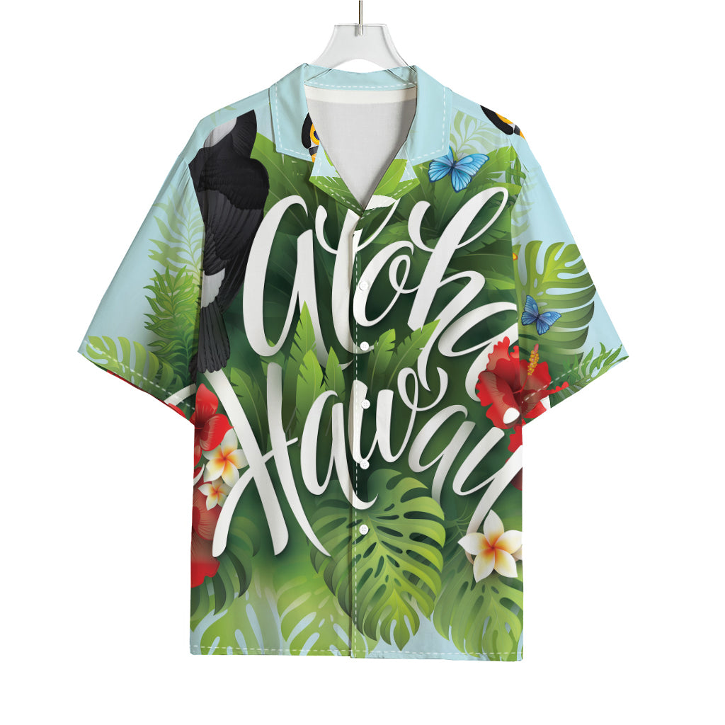 Toucan Aloha Hawaii Print Rayon Hawaiian Shirt