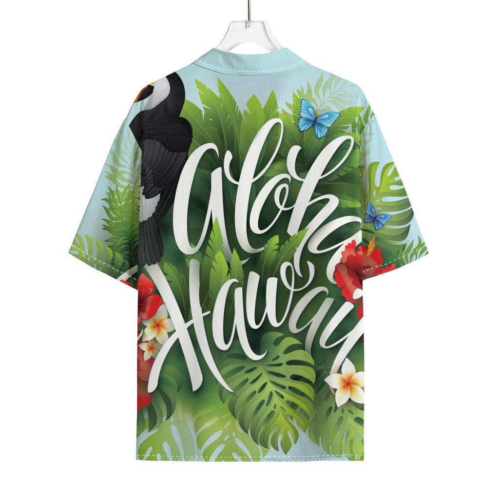 Toucan Aloha Hawaii Print Rayon Hawaiian Shirt