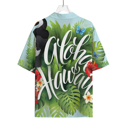 Toucan Aloha Hawaii Print Rayon Hawaiian Shirt