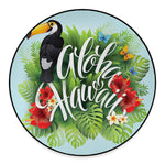 Toucan Aloha Hawaii Print Round Floor Mat