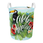 Toucan Aloha Hawaii Print Round Laundry Basket