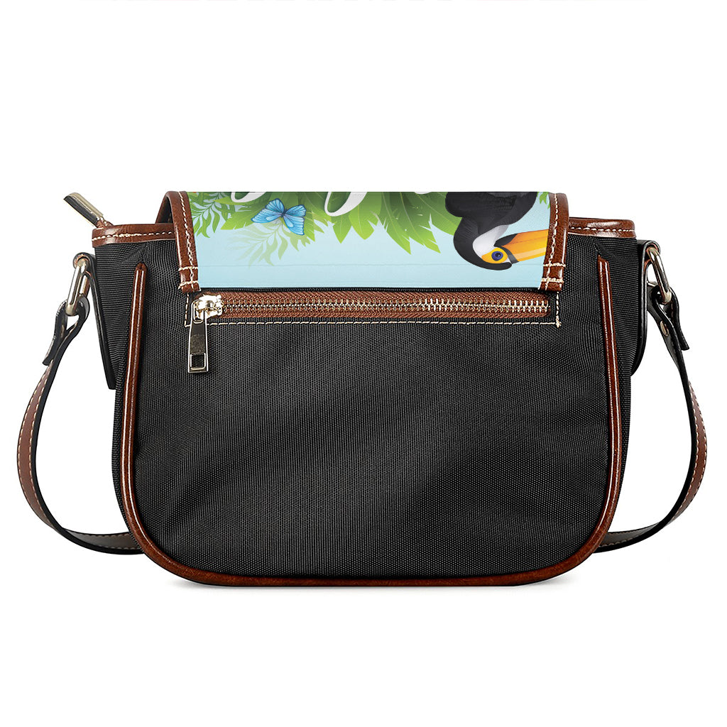 Toucan Aloha Hawaii Print Saddle Bag