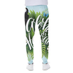 Toucan Aloha Hawaii Print Scuba Joggers