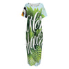 Toucan Aloha Hawaii Print Short Sleeve Long Nightdress