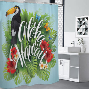 Toucan Aloha Hawaii Print Shower Curtain