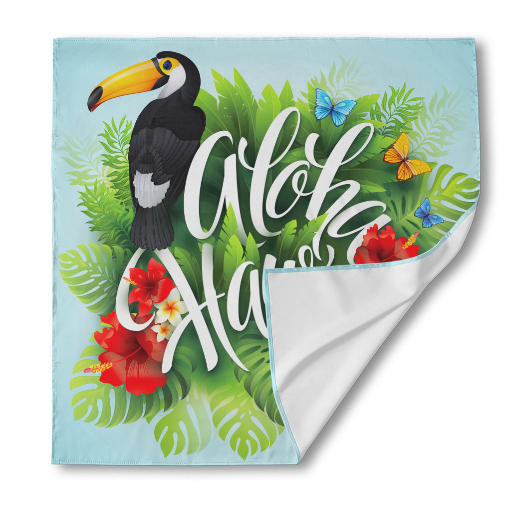 Toucan Aloha Hawaii Print Silk Bandana