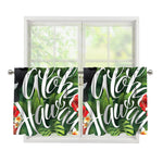 Toucan Aloha Hawaii Print Tier Curtains