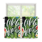 Toucan Aloha Hawaii Print Tier Curtains