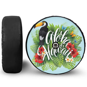 Toucan Aloha Hawaii Print Tire Cover With Camera Hole