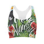 Toucan Aloha Hawaii Print Women's Sports Bra