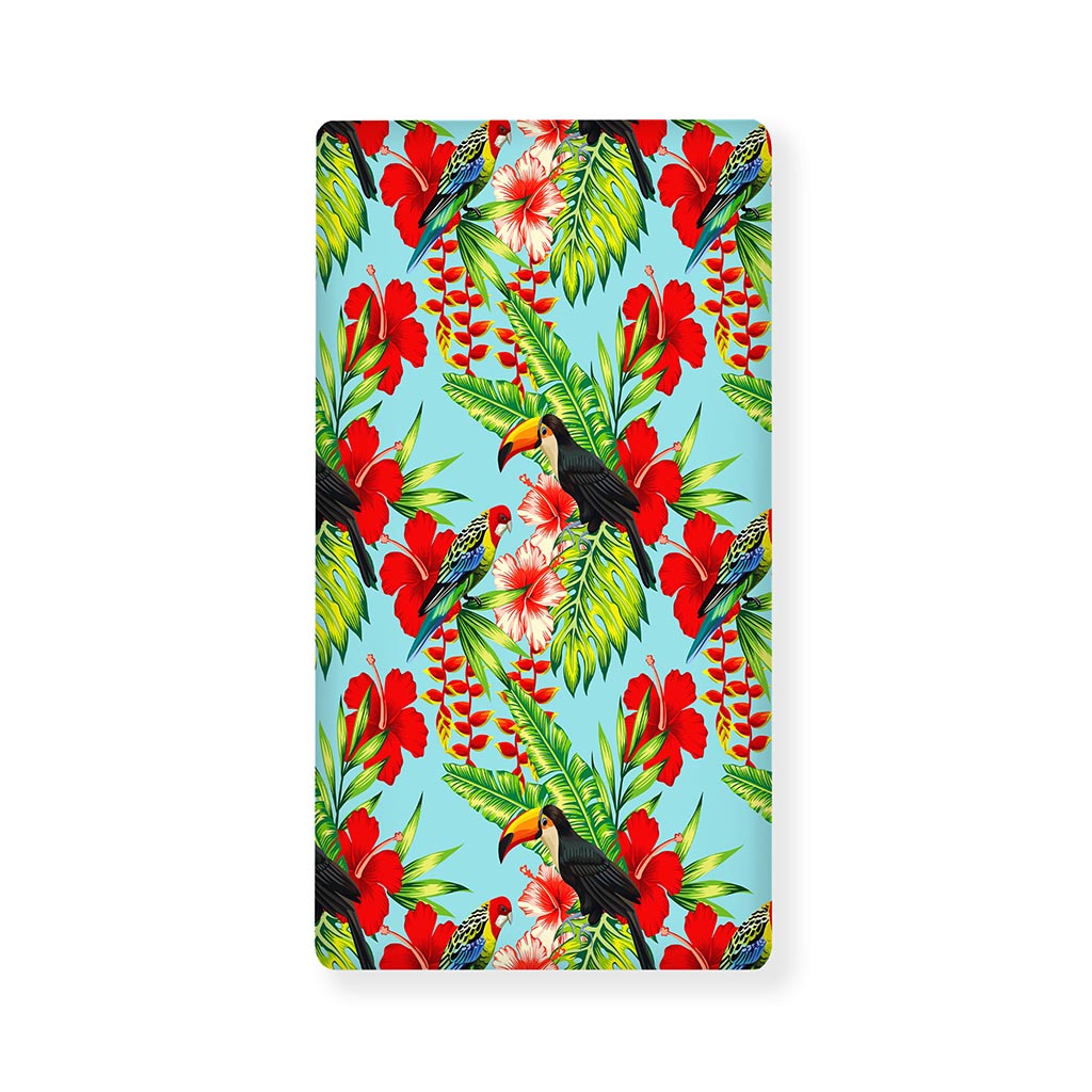 Toucan Parrot Tropical Pattern Print Baby Crib Sheet