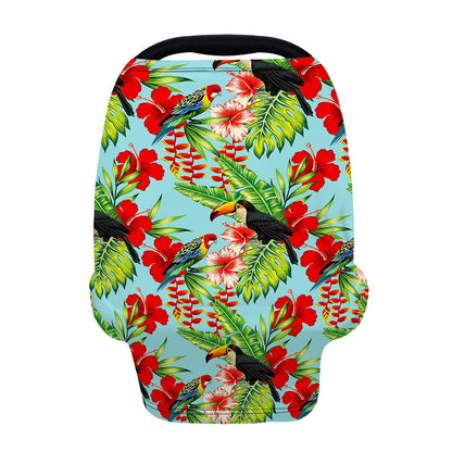 Toucan Parrot Tropical Pattern Print Baby Seat Cover